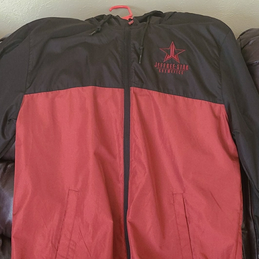 Jeffree Star windbreaker black and red used